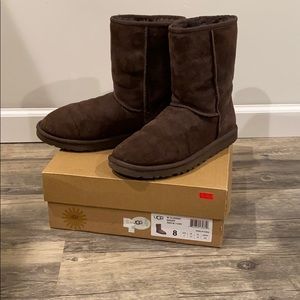 Chocolate ugg boots size 8